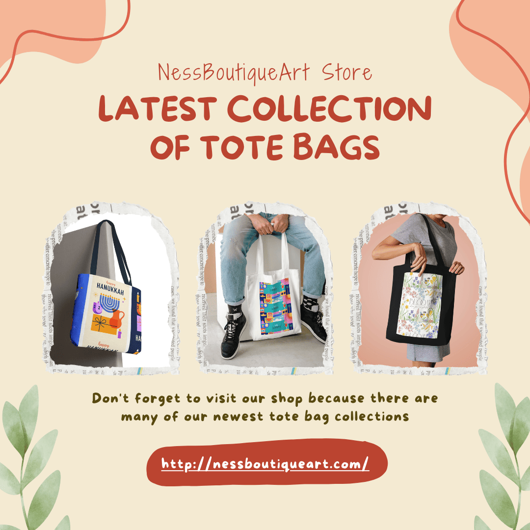 Colorful Organic Tote Bags Promotion Instagram Post - Nessboutiqueart