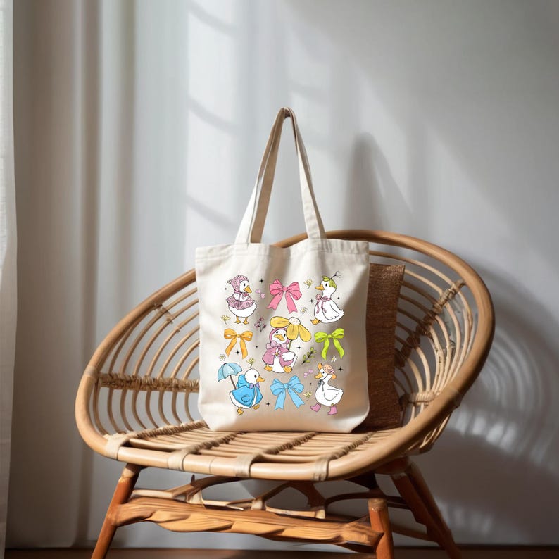 Cottagecore Goose Tote Bag — view 2